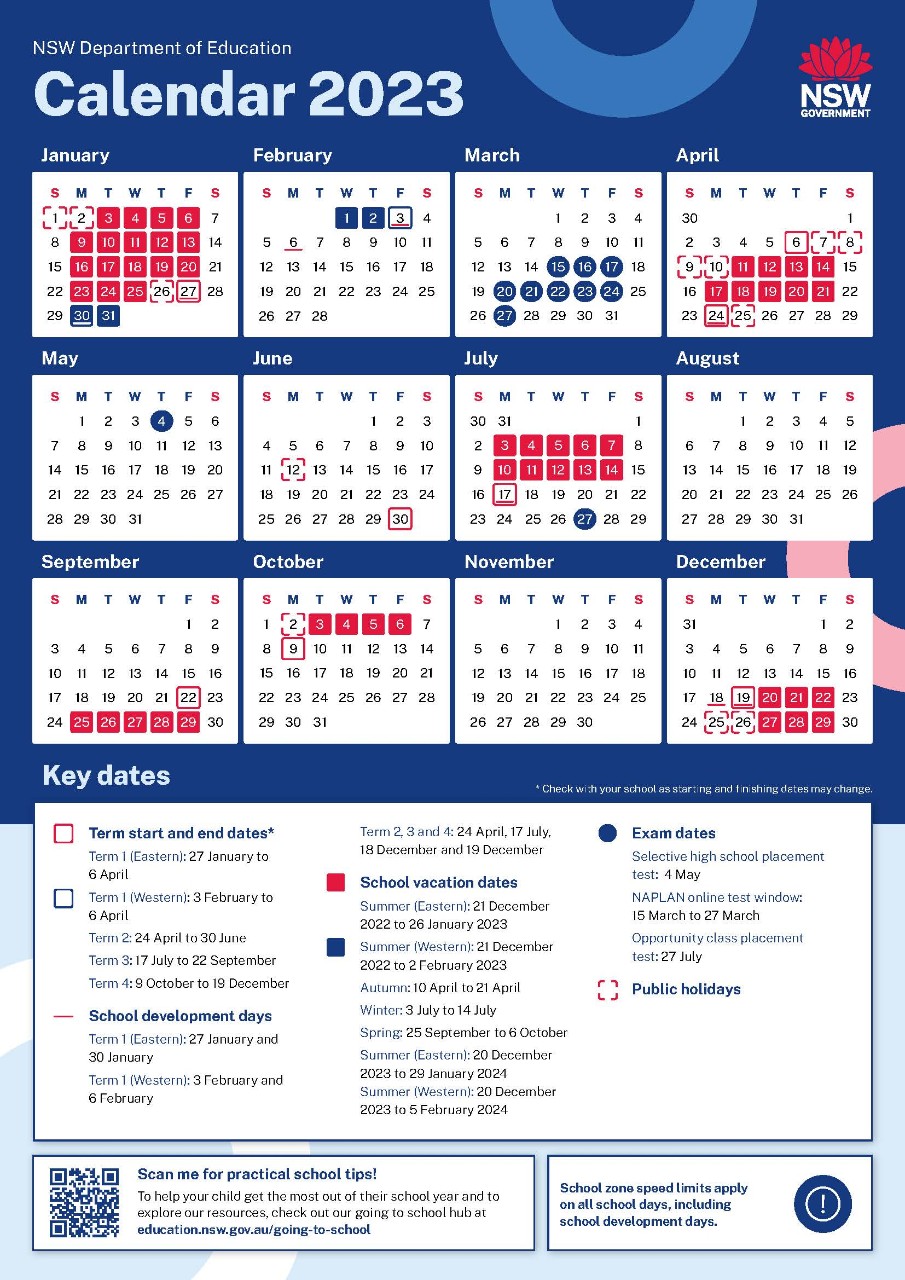 Nsw School Holidays 2023 Calendar Pdf JWord 